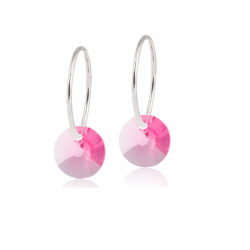 Orecchini Cerchio con Pendente  Rosa C26 Blomdahl