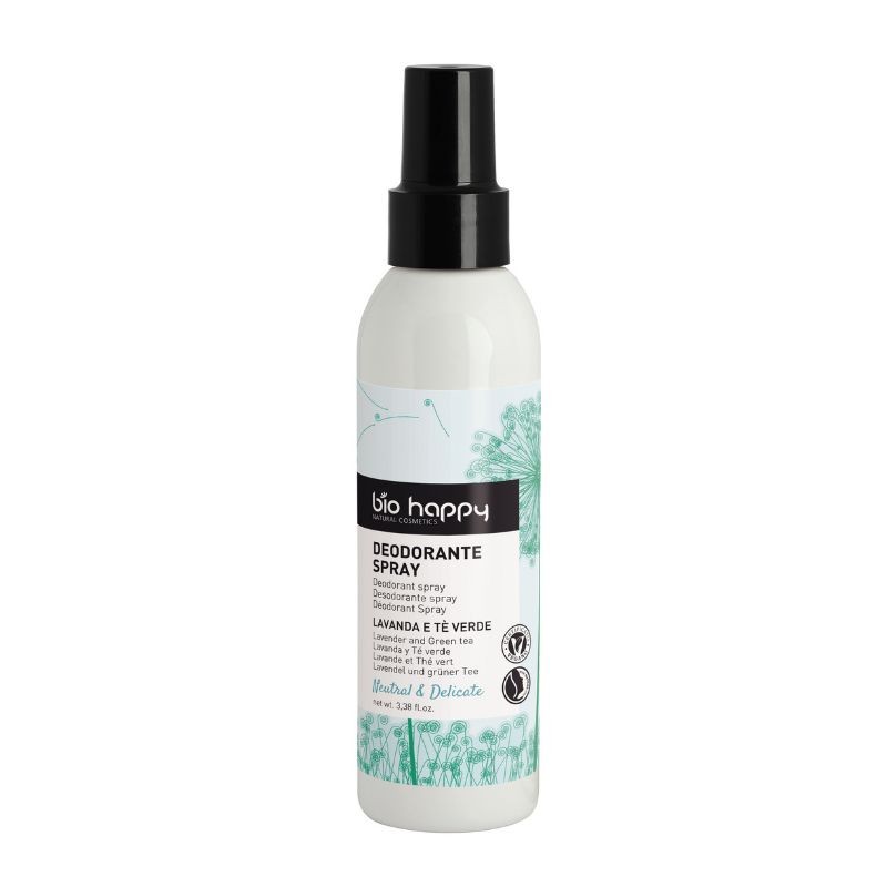 Deodorante spray lavanda e tè verde Bio Happy Deodorante spray lavanda e tè verde Bio Happy