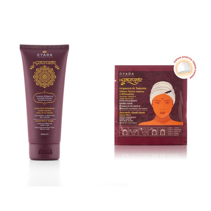 Set Impacco Ayurvedico Riflessante Dark Hair Gyada Set Impacco Ayurvedico Riflessante Dark Hair Gyada