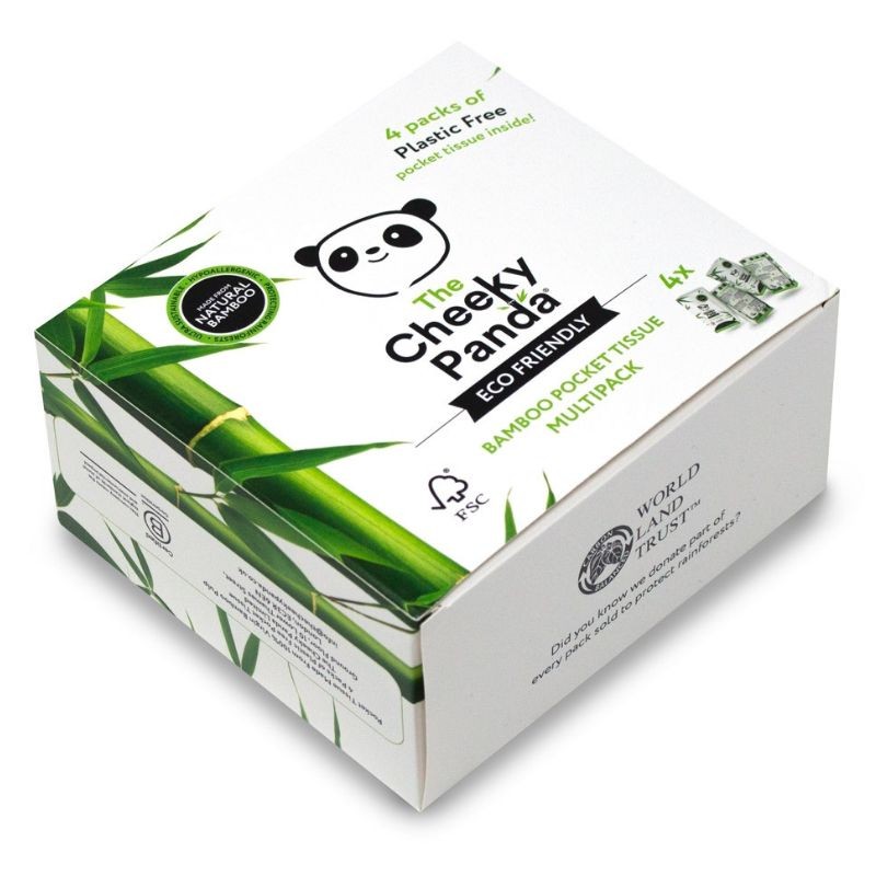 Bamboo fazzolettini di carta pocket The cheeky panda Bamboo fazzolettini di carta pocket The cheeky panda