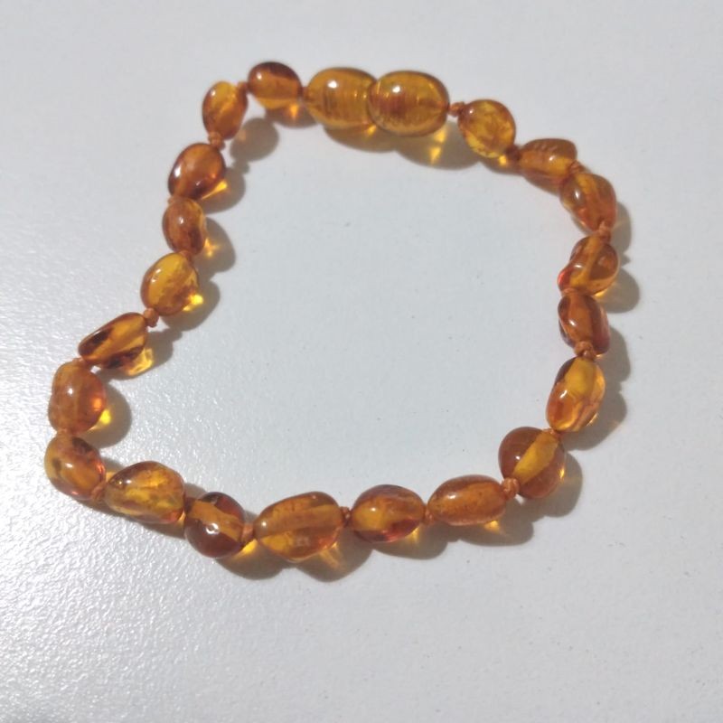 Braccialetto Ambra Cognac Baby Alma Briosa Braccialetto Ambra Cognac Baby Alma Briosa