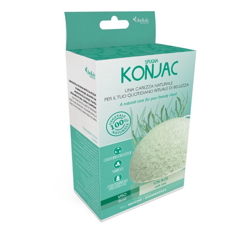 Spugna Konjac Aloe viso Libellule Spugna Konjac Aloe viso Libellule