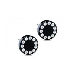 Orecchini Bottone J4 con punti luce Crystal Blomdahl