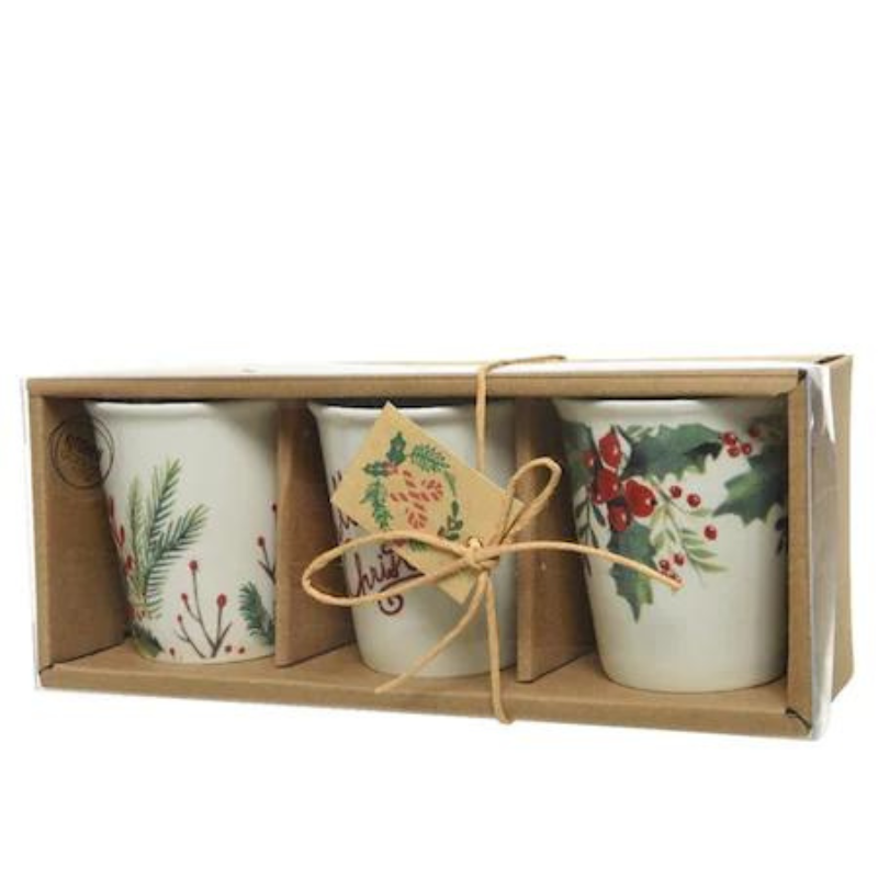 Confezione Natale Tre Tazze in porcellana Kitchen goods&more