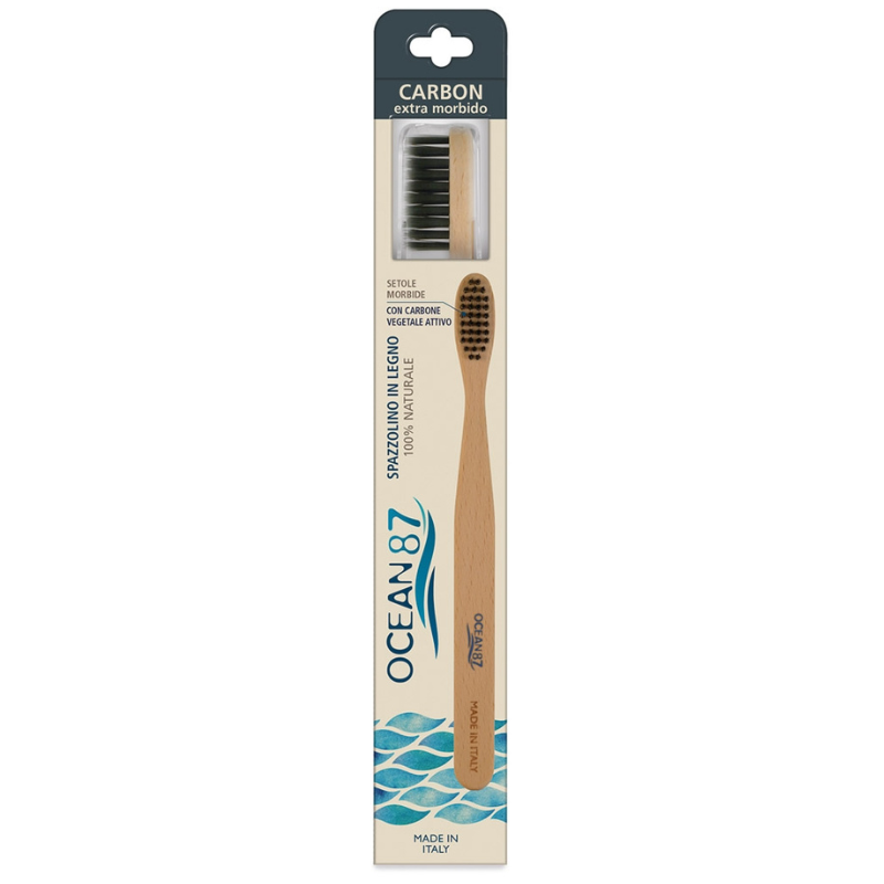 Spazzolino in legno setole carbon Ocean87 Spazzolino in legno setole carbon Ocean87