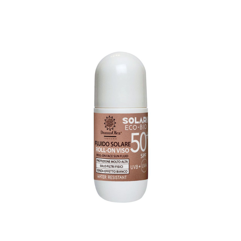 Fluido Solare viso roll-on SPF 50+ Domus Olea Toscana Fluido Solare viso roll-on SPF 50+ Domus Olea Toscana