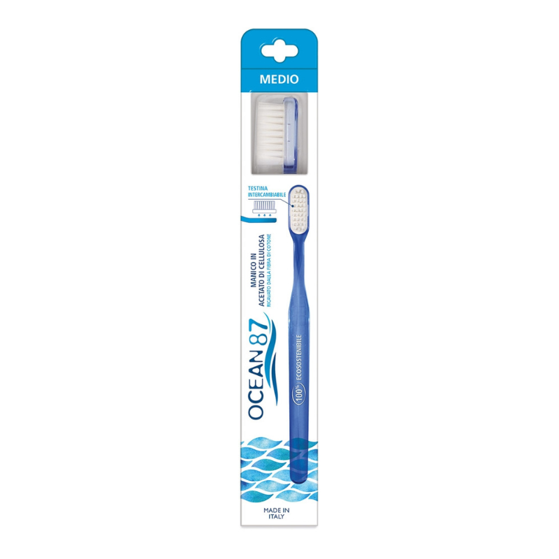 Spazzolino da denti Medio Testina Intercambiabile Ocean 87 Spazzolino da denti Medio Testina Intercambiabile Ocean 87