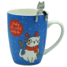 Set mug gatto con cucchiaio Victor collection