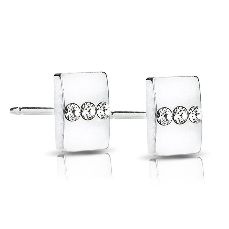 Orecchini Punto Luce Rettangolo Crystal I8 Blomdahl