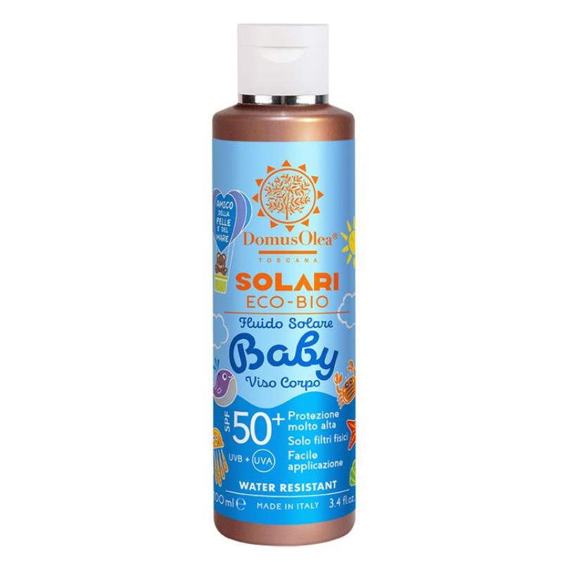 Fluido solare baby viso corpo SPF 50+ Domus Olea Toscana Fluido solare baby viso corpo SPF 50+ Domus Olea Toscana