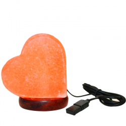 Lampada di sale dell'himalaya cuore Idea