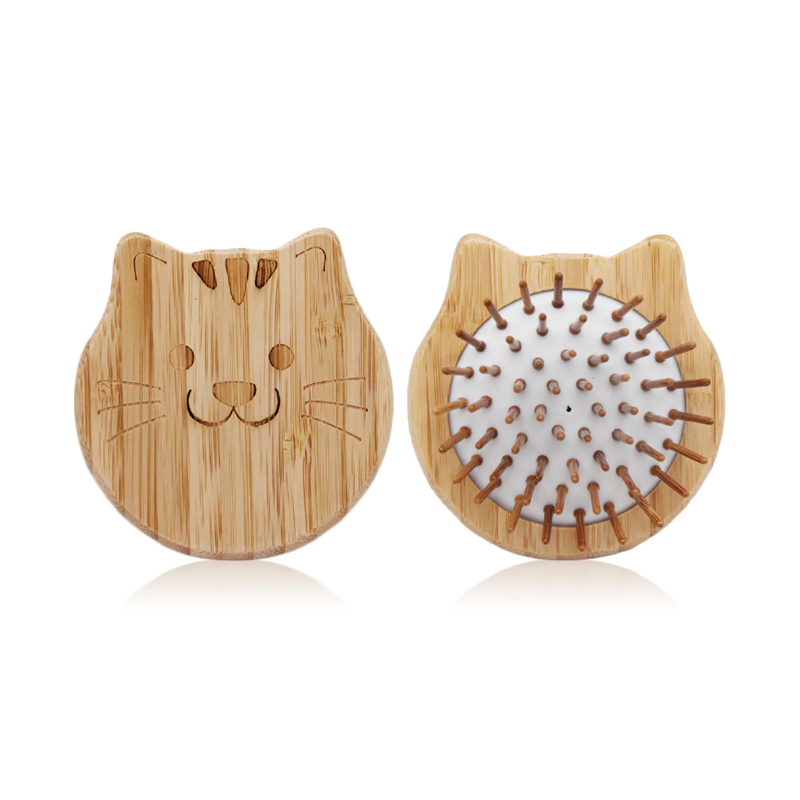 Spazzola pocket gatto in bamboo Mood
