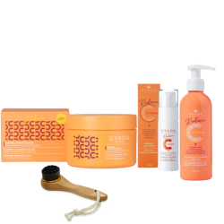 set regalo skincare illuminante gyada spazzola viso pochette omaggio