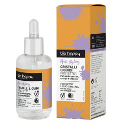 Cristalli liquidi Hair Styling Bio Happy per punte secche e capelli crespi con oli biologici