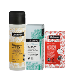 Set Viso Bio Happy  per pelli miste, impure e sensibili